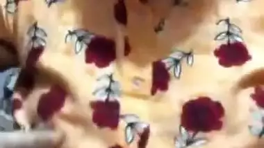 Shy Desi MILF demonstrates her big natural tits for homemade XXX vid