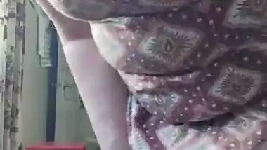 Indian aunty vacuuming