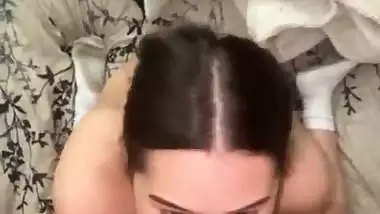 Young Girl Eagerly Sucking and Swallowing Cum