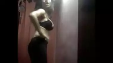 Busty Indian Teen Stripping