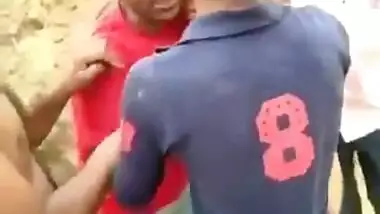 Locals groping girlfriend after getting caught with BF