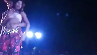 Sexy stage dance boob tit squeezing