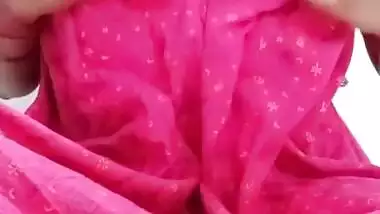 Bengali Boudi In Desi Bahu Massaging Her Big Boobs And Showing Her Pussy!!