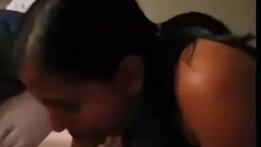 Indian bhabhi with cute ass doing an amazing blowjob