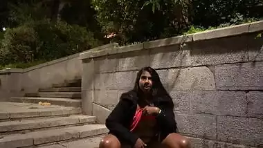 Indian Girl Has Risky Public Orgasm In City Center At Night