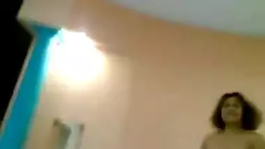 Tamil college babe from Chennai pulling down...