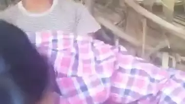 Man sucks boobs before fucking the milf in Nepali sex