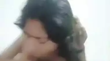 Cute gf sucking bf dick with shy