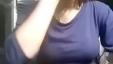 Very Very Cuty ,desi girl in tight dress, showing off her assets in call