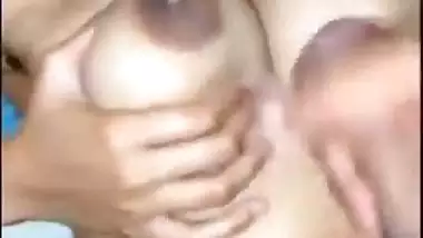 Indian cum on boobs video